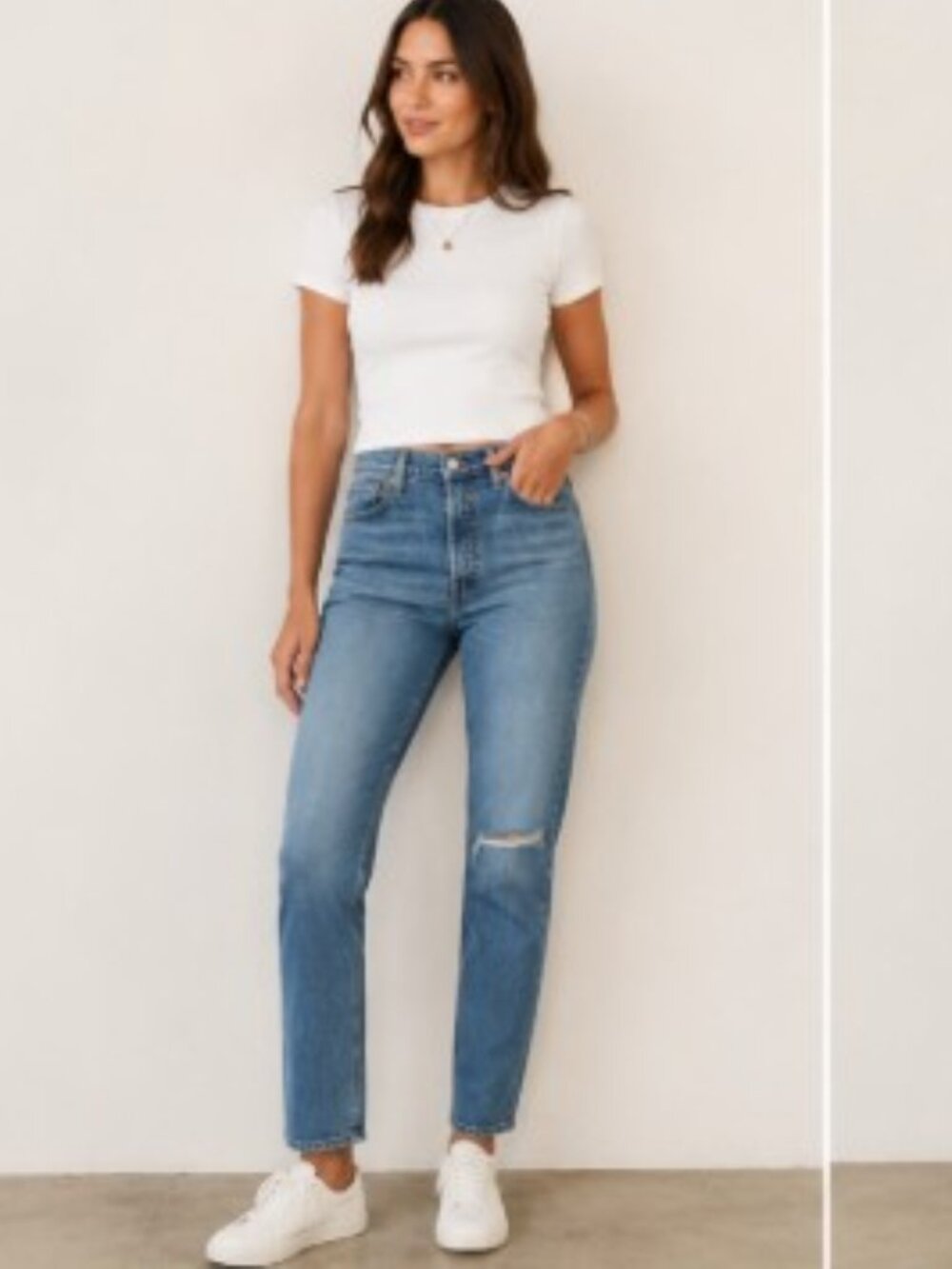 Women Levi’s Wedgie Straight Jeans Size 32 x 28 Light Wash Raw Hem NWT High Rise